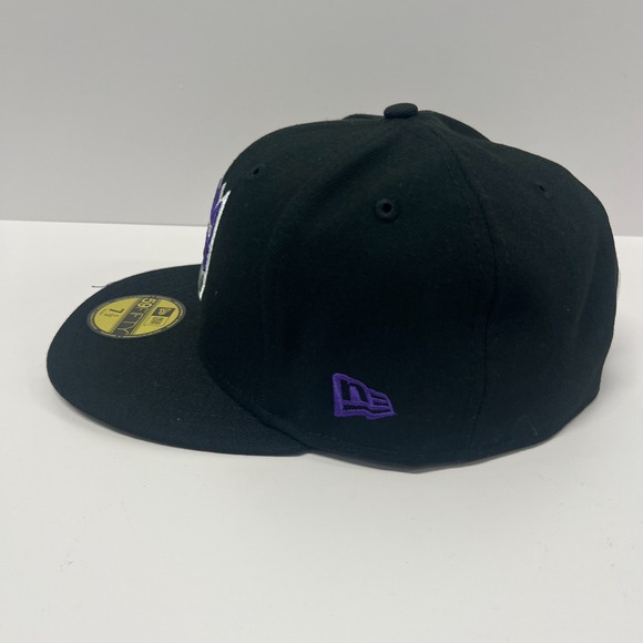 Sacramento Kings Hat Mens New Era 7 1/2 Black 59FIFTY Fitted NBA - Picture 6 of 14